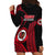 Hawaii Kahuku High And Intermediate School Hoodie Dress Red Raiders Kakau Pattern LT14 - Polynesian Pride