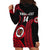 Personalised Hawaii Kahuku High And Intermediate School Hoodie Dress Red Raiders Kakau Pattern LT14 - Polynesian Pride