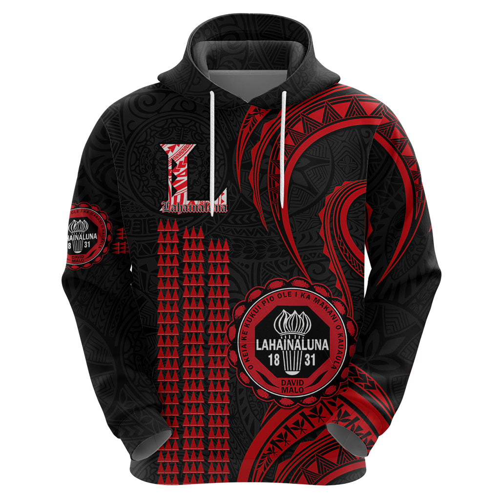 Hawaii Lahainaluna High School Hoodie Polynesian Kakau Pattern LT14 - Polynesian Pride