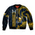 Hawaii Hilo High School Bomber Jacket Vikings Polynesian Kakau Pattern LT14 Unisex Gold - Polynesian Pride