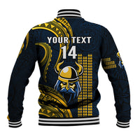 Personalised Hawaii Hilo High School Baseball Jacket Vikings Polynesian Kakau Pattern LT14 - Polynesian Pride