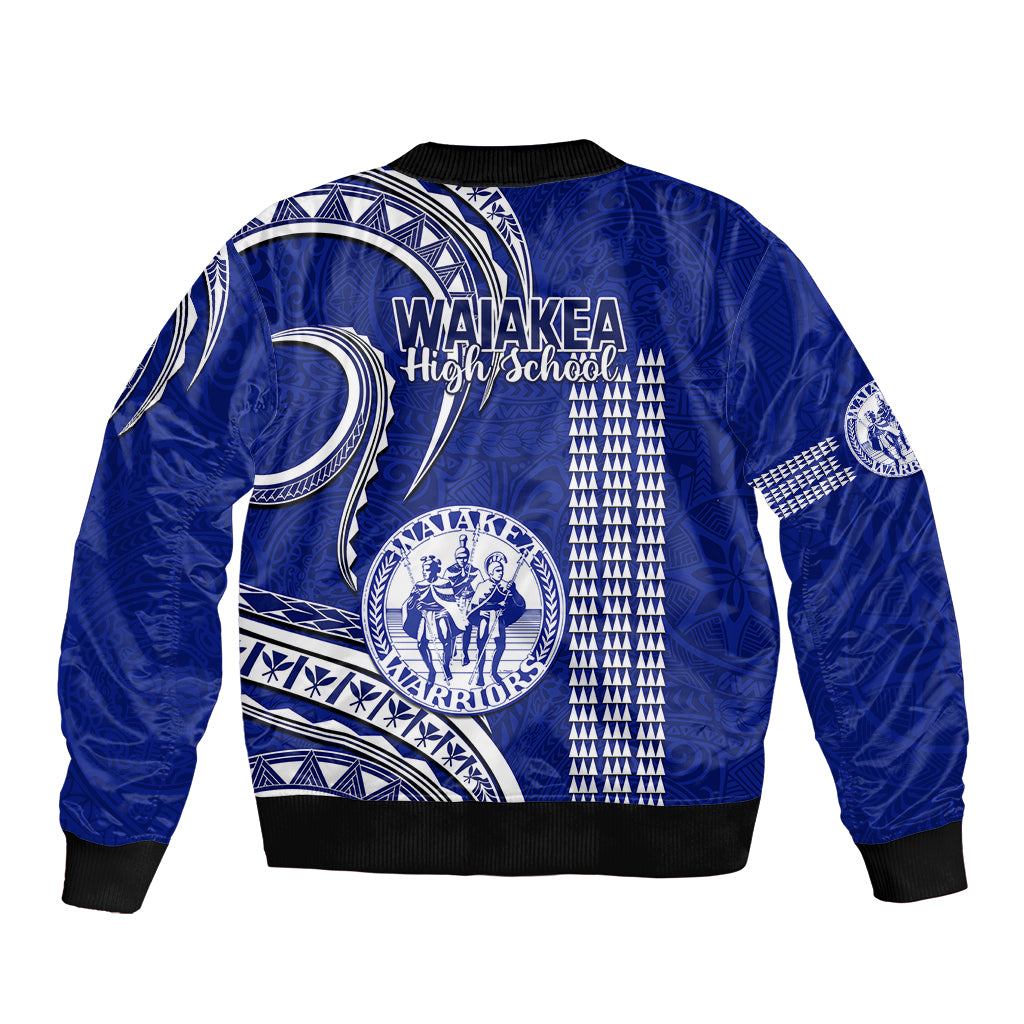 Hawaii Waiakea High School Bomber Jacket Polynesian Kakau Pattern LT14 - Polynesian Pride