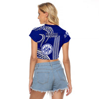 Hawaii Waiakea High School Raglan Cropped T Shirt Polynesian Kakau Pattern LT14 - Polynesian Pride