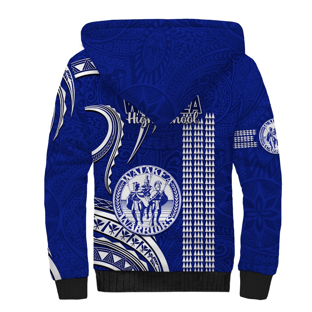 Hawaii Waiakea High School Sherpa Hoodie Polynesian Kakau Pattern LT14 - Polynesian Pride