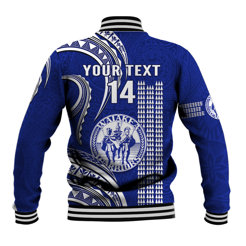Personalised Hawaii Waiakea High School Baseball Jacket Polynesian Kakau Pattern LT14 - Polynesian Pride