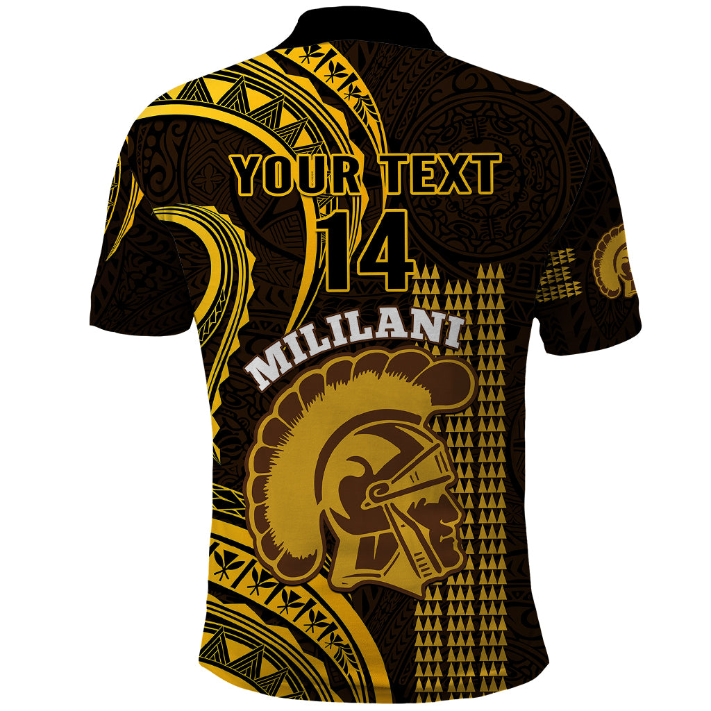 Custom Hawaii Mililani High School Polo Shirt - Polynesian Kakau Pattern LT14 - Polynesian Pride