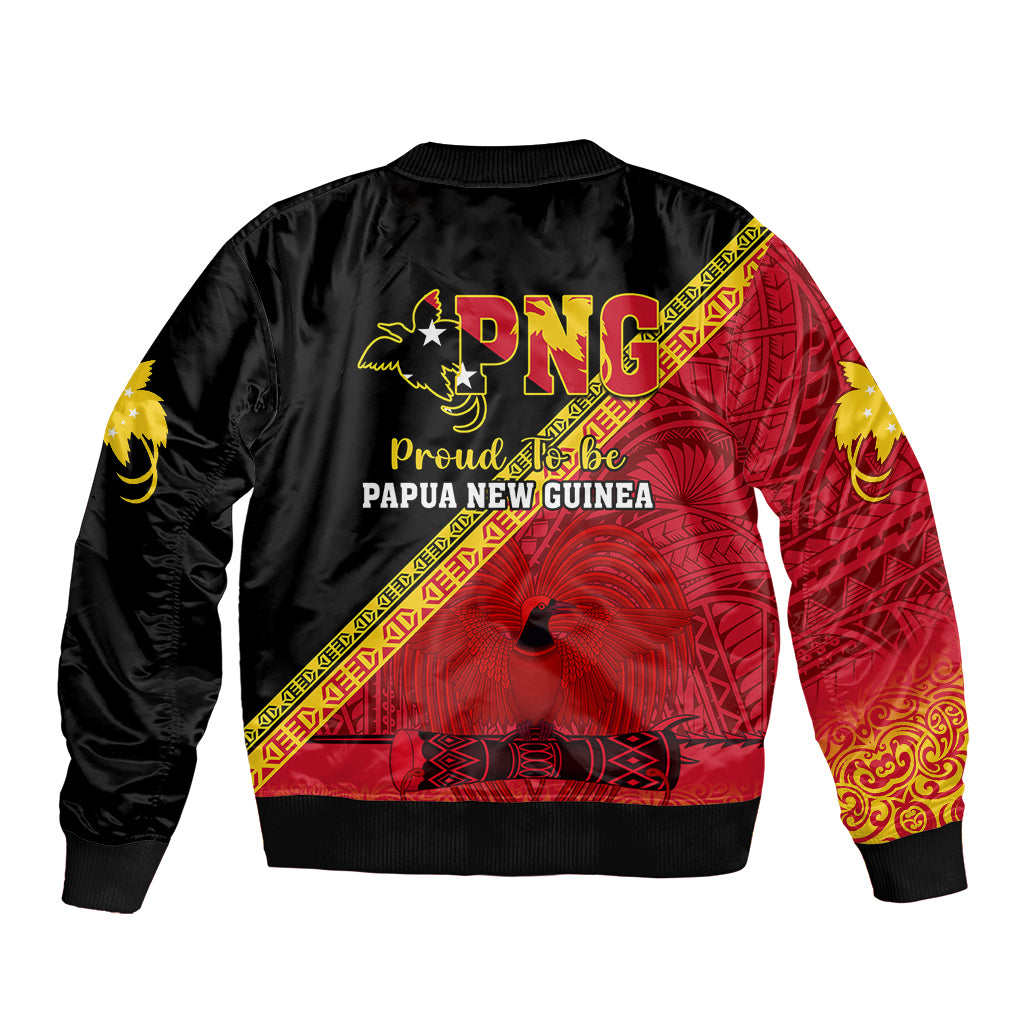 Papua New Guinea Bomber Jacket Independen Stet bilong Papua Niugini Unique Version LT14 - Polynesian Pride