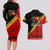 Papua New Guinea Couples Matching Long Sleeve Bodycon Dress and Hawaiian Shirt Independen Stet bilong Papua Niugini Unique Version LT14 - Polynesian Pride