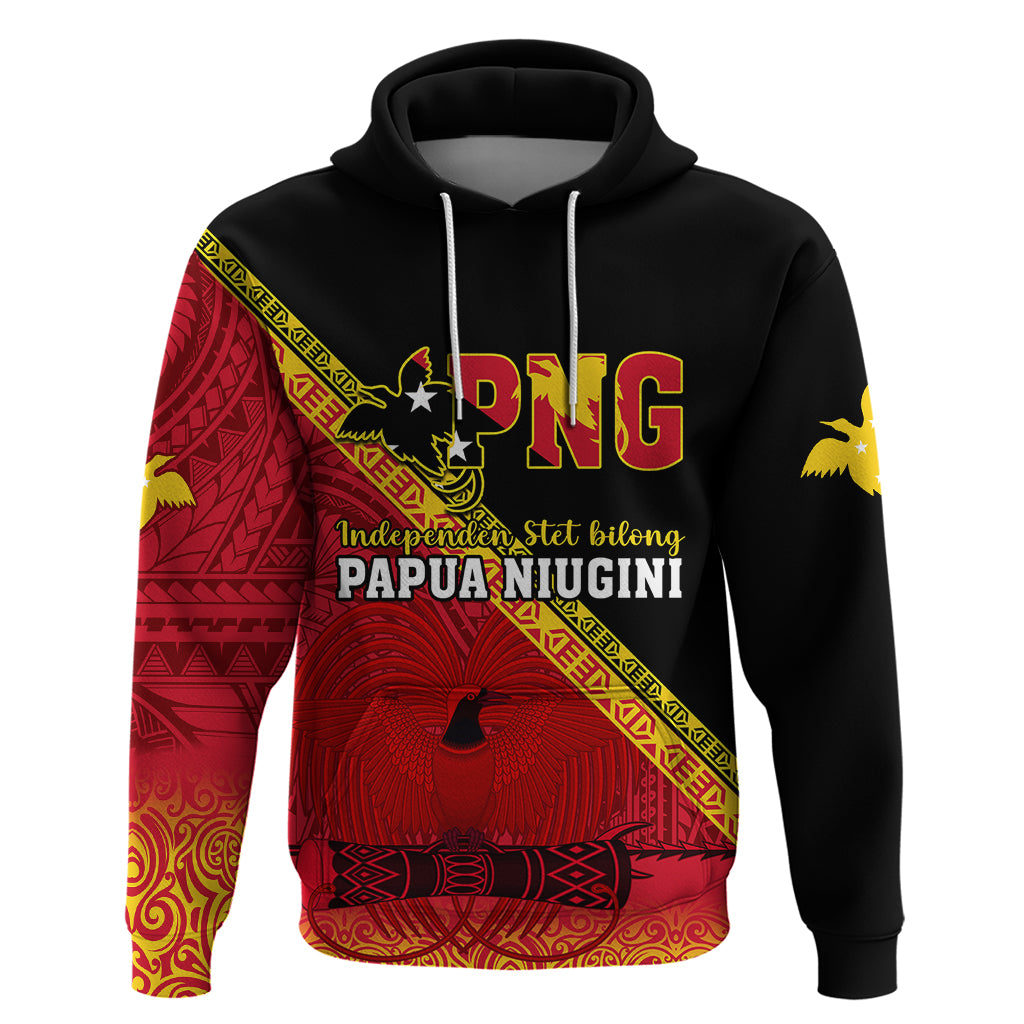 Papua New Guinea Hoodie Independen Stet bilong Papua Niugini Unique Version LT14 Red - Polynesian Pride