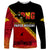 Papua New Guinea Long Sleeve Shirt Independen Stet bilong Papua Niugini Unique Version LT14 Unisex Red - Polynesian Pride