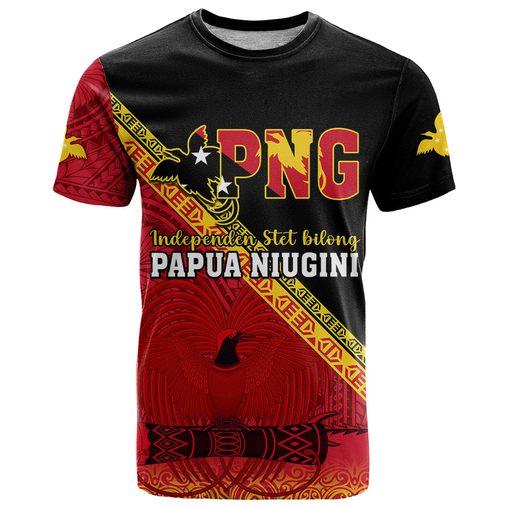 Papua New Guinea T Shirt Independen Stet bilong Papua Niugini Unique Version LT14 Red - Polynesian Pride