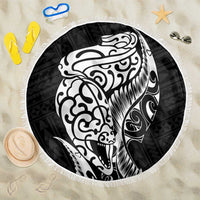 New Zealand Eel Beach Blanket Tuna Aotearoa Maori Patten - Black