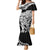 New Zealand Eel Family Matching Mermaid Dress and Hawaiian Shirt Tuna Aotearoa Maori Patten - Black