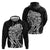New Zealand Eel Zip Hoodie Tuna Aotearoa Maori Patten - Black