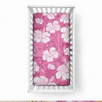 Pink Bula Fiji Masi Hibiscus Seamless Baby Bed Cover LT14 28 × 52 in Pink - Polynesian Pride
