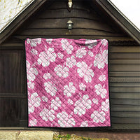 Pink Bula Fiji Masi Hibiscus Seamless Quilt