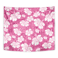 Pink Bula Fiji Masi Hibiscus Seamless Tapestry