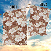 Brown Bula Fiji Masi Hibiscus Seamless Garden Flag