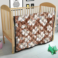 Brown Bula Fiji Masi Hibiscus Seamless Quilt