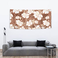 Brown Bula Fiji Masi Hibiscus Seamless Tapestry