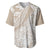 Polynesia Baseball Jersey Polynesian Tropical Flowers Beige Pastel Vibes LT14 Beige - Polynesian Pride