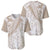 Polynesia Baseball Jersey Polynesian Tropical Flowers Beige Pastel Vibes LT14 - Polynesian Pride