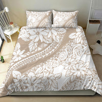 Polynesia Bedding Set Polynesian Tropical Flowers Beige Pastel Vibes LT14 - Polynesian Pride