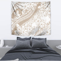 Polynesia Tapestry Polynesian Tropical Flowers Begie Pastel Vibes LT14 - Polynesian Pride