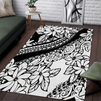 Polynesia Area Rug Polynesian Tropical Flowers Black Pastel Vibes LT14 Black - Polynesian Pride