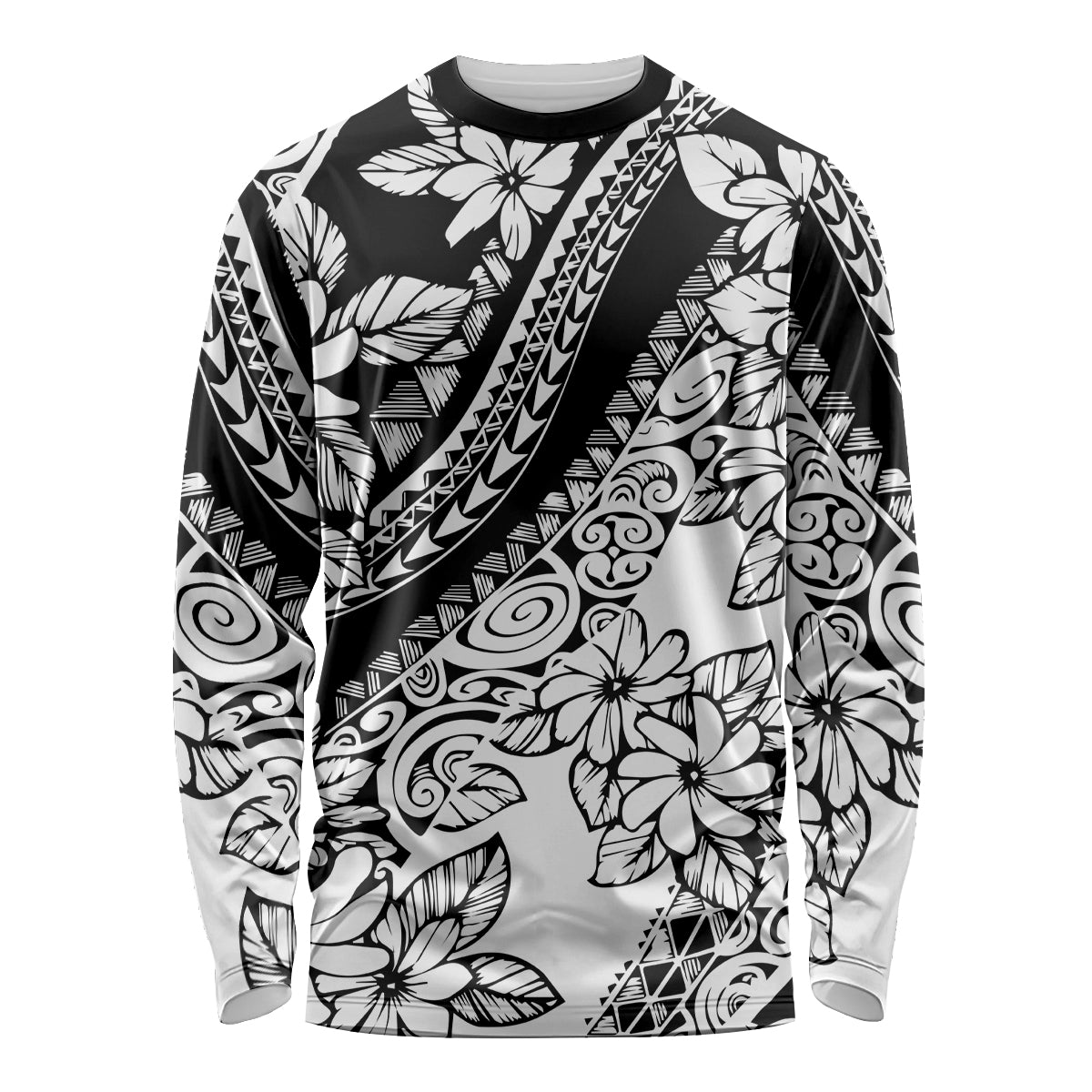 polynesia-long-sleeve-shirt-polynesian-tropical-flowers-black-pastel-vibes