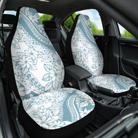 Polynesia Car Seat Cover Polynesian Tropical Flowers Blue Pastel Vibes LT14 One Size Blue - Polynesian Pride