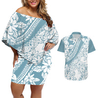 polynesia-couples-matching-off-shoulder-short-dress-and-hawaiian-shirt-polynesian-tropical-flowers-blue-pastel-vibes