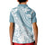 Polynesia Kid Polo Shirt Polynesian Tropical Flowers Blue Pastel Vibes LT14 - Polynesian Pride