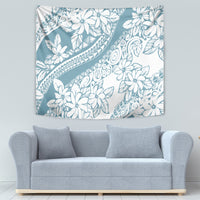 Polynesia Tapestry Polynesian Tropical Flowers Blue Pastel Vibes LT14 - Polynesian Pride