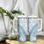 Polynesia Tumbler With Handle Polynesian Tropical Flowers Blue Pastel Vibes