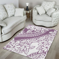 Polynesia Area Rug Polynesian Tropical Flowers Purple Pastel Vibes LT14 - Polynesian Pride