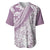 Polynesia Baseball Jersey Polynesian Tropical Flowers Purple Pastel Vibes LT14 Purple - Polynesian Pride