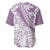 Polynesia Baseball Jersey Polynesian Tropical Flowers Purple Pastel Vibes LT14 - Polynesian Pride