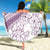 Polynesia Beach Blanket Polynesian Tropical Flowers Purple Pastel Vibes LT14 - Wonder Print Shop