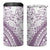 Polynesia 4 in 1 Can Cooler Tumbler Polynesian Tropical Flowers Purple Pastel Vibes