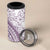 Polynesia 4 in 1 Can Cooler Tumbler Polynesian Tropical Flowers Purple Pastel Vibes