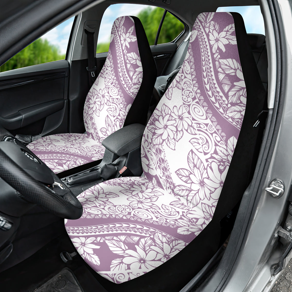 Polynesia Car Seat Cover Polynesian Tropical Flowers Purple Pastel Vibes LT14 - Polynesian Pride
