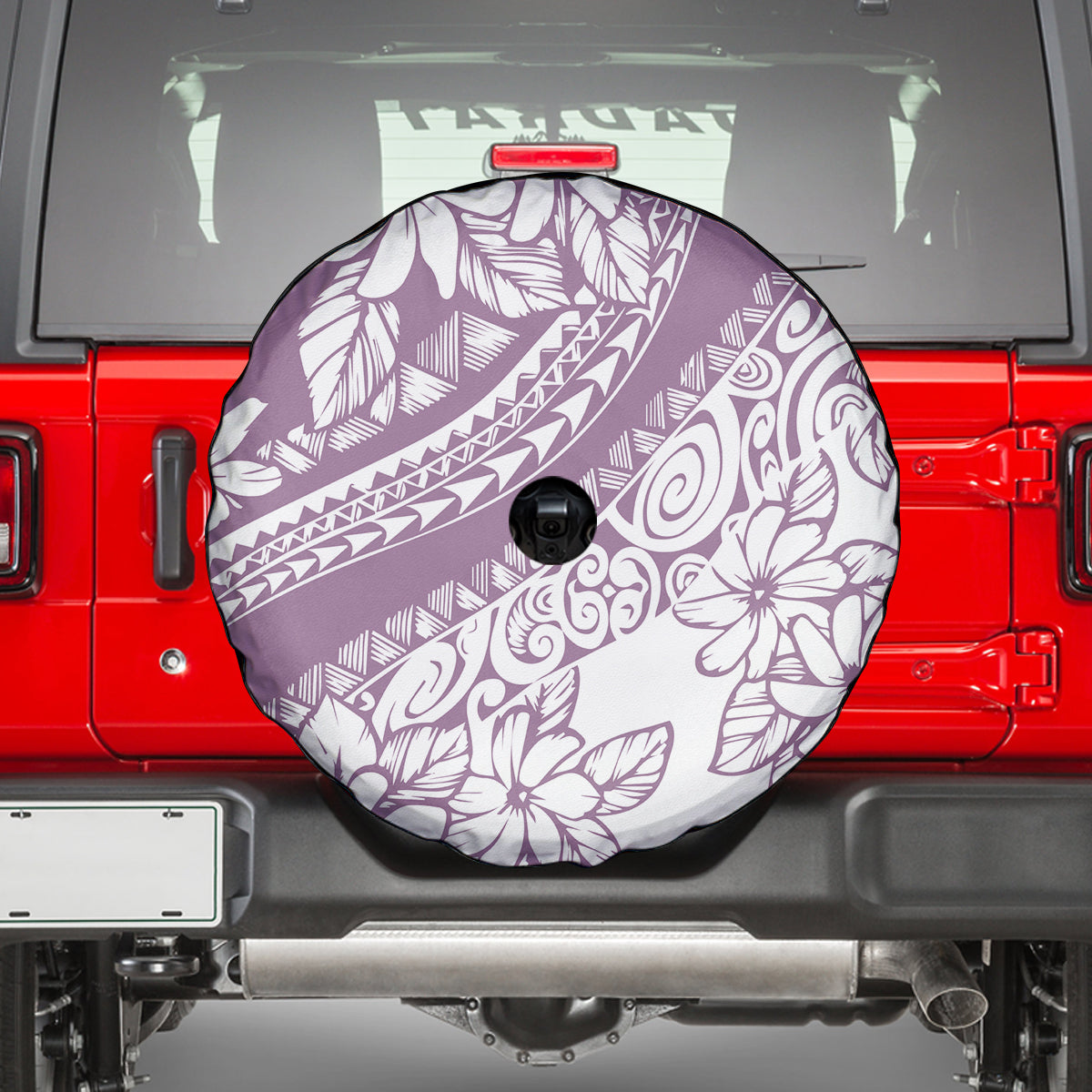 Polynesia Spare Tire Cover Polynesian Tropical Flowers Purple Pastel Vibes LT14 - Polynesian Pride