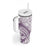 Polynesia Tumbler With Handle Polynesian Tropical Flowers Purple Pastel Vibes