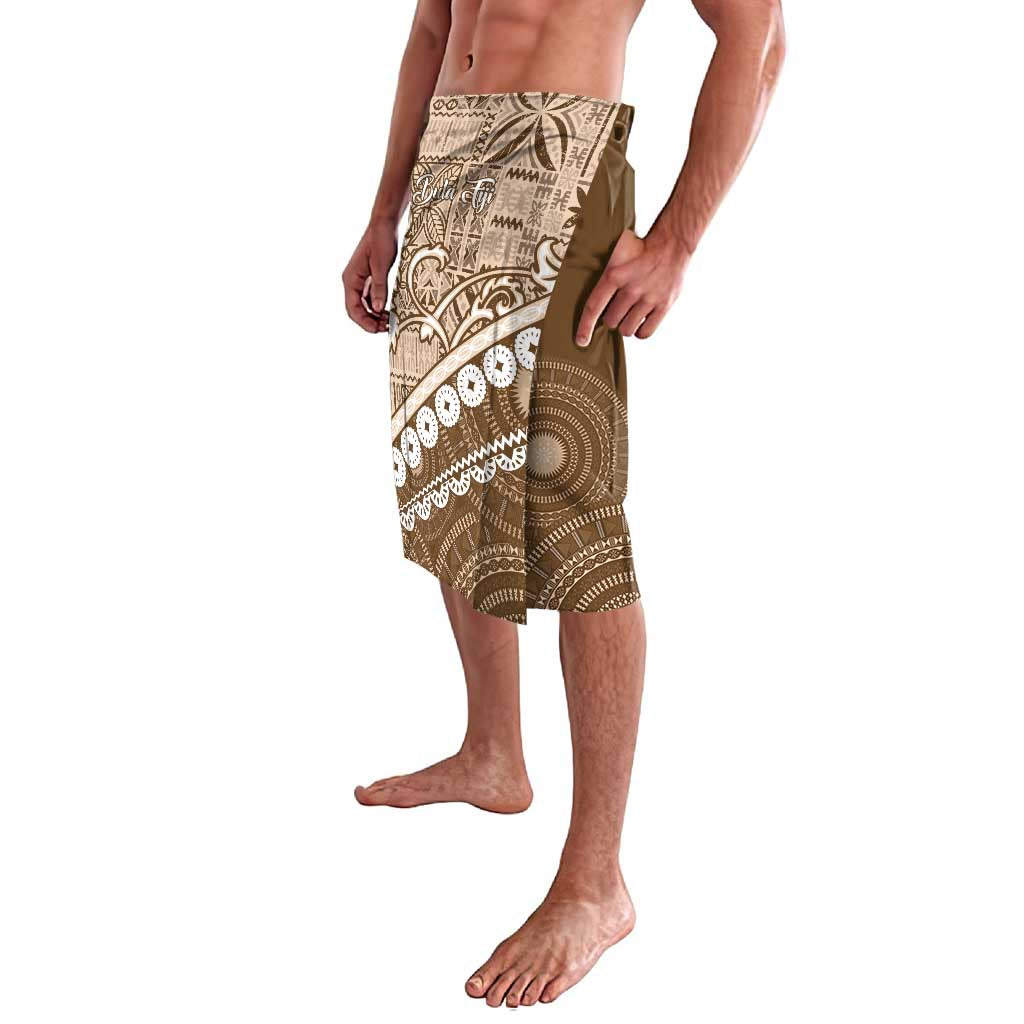 Beige Bula Fiji Lavalava Fijian Language Week Tapa Cloth - Pastel