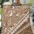 Beige Bula Fiji Quilt Fijian Language Week Tapa Cloth - Pastel