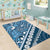 Blue Bula Fiji Area Rug Fijian Language Week Tapa Cloth - Pastel