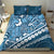 Blue Bula Fiji Bedding Set Fijian Language Week Tapa Cloth - Pastel