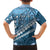 Blue Bula Fiji Family Matching Off Shoulder Short Dress and Hawaiian Shirt Fijian Language Week Tapa Cloth - Pastel