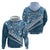 Blue Bula Fiji Zip Hoodie Fijian Language Week Tapa Cloth - Pastel